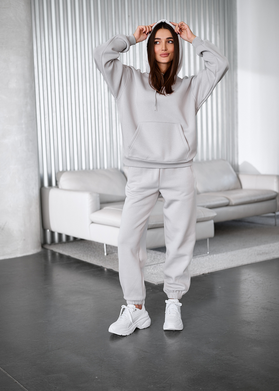 Dres Staff lo light gray oversize fleece