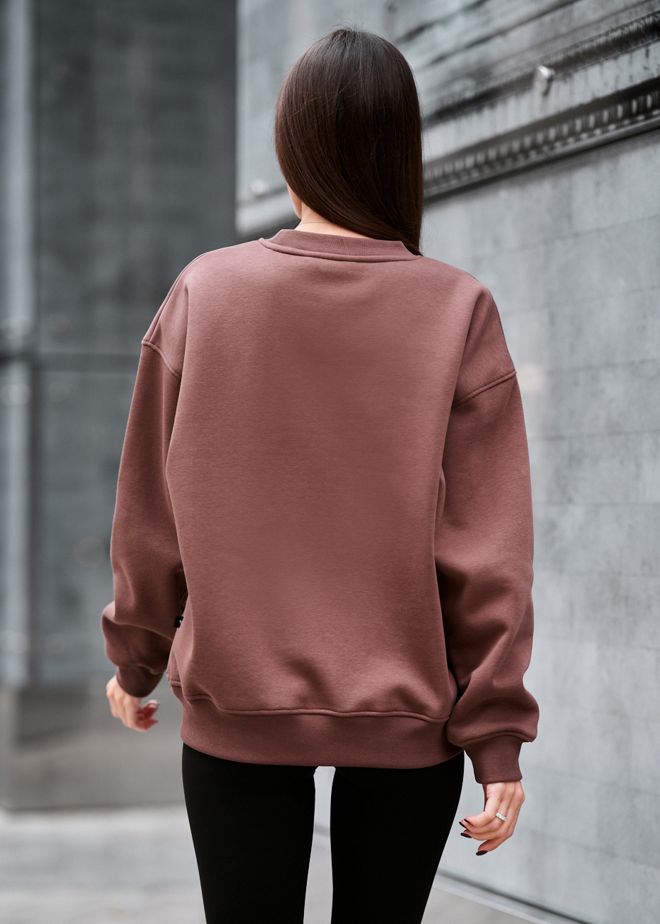 Bluza Staff brown oversize fleece