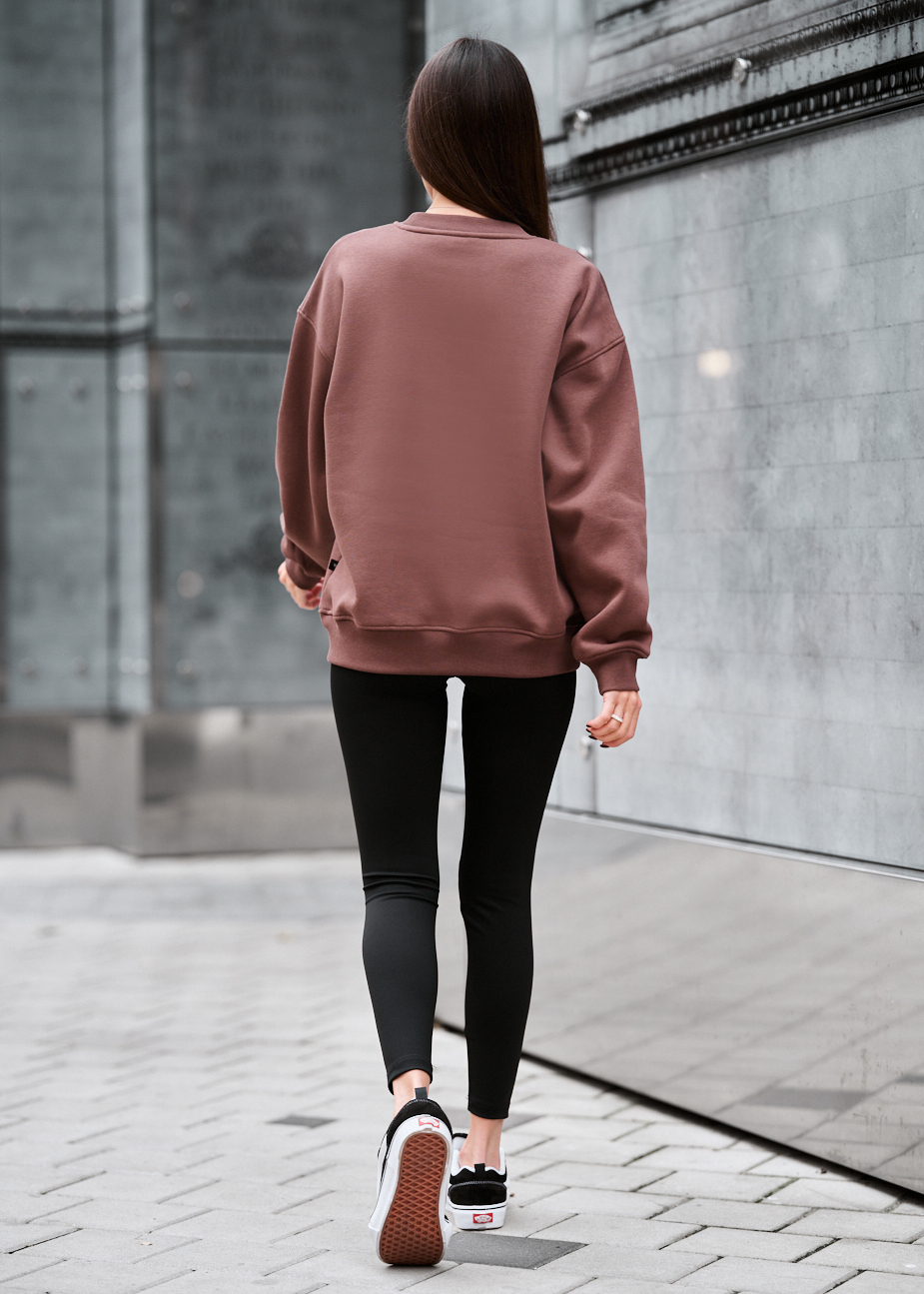 Bluza Staff brown oversize fleece