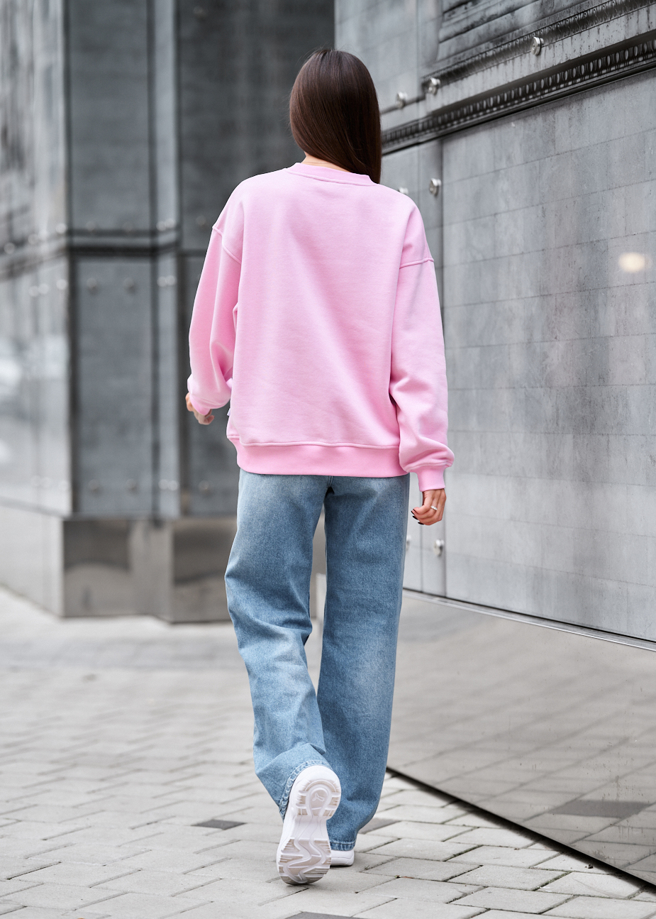 Bluza Staff pink oversize fleece
