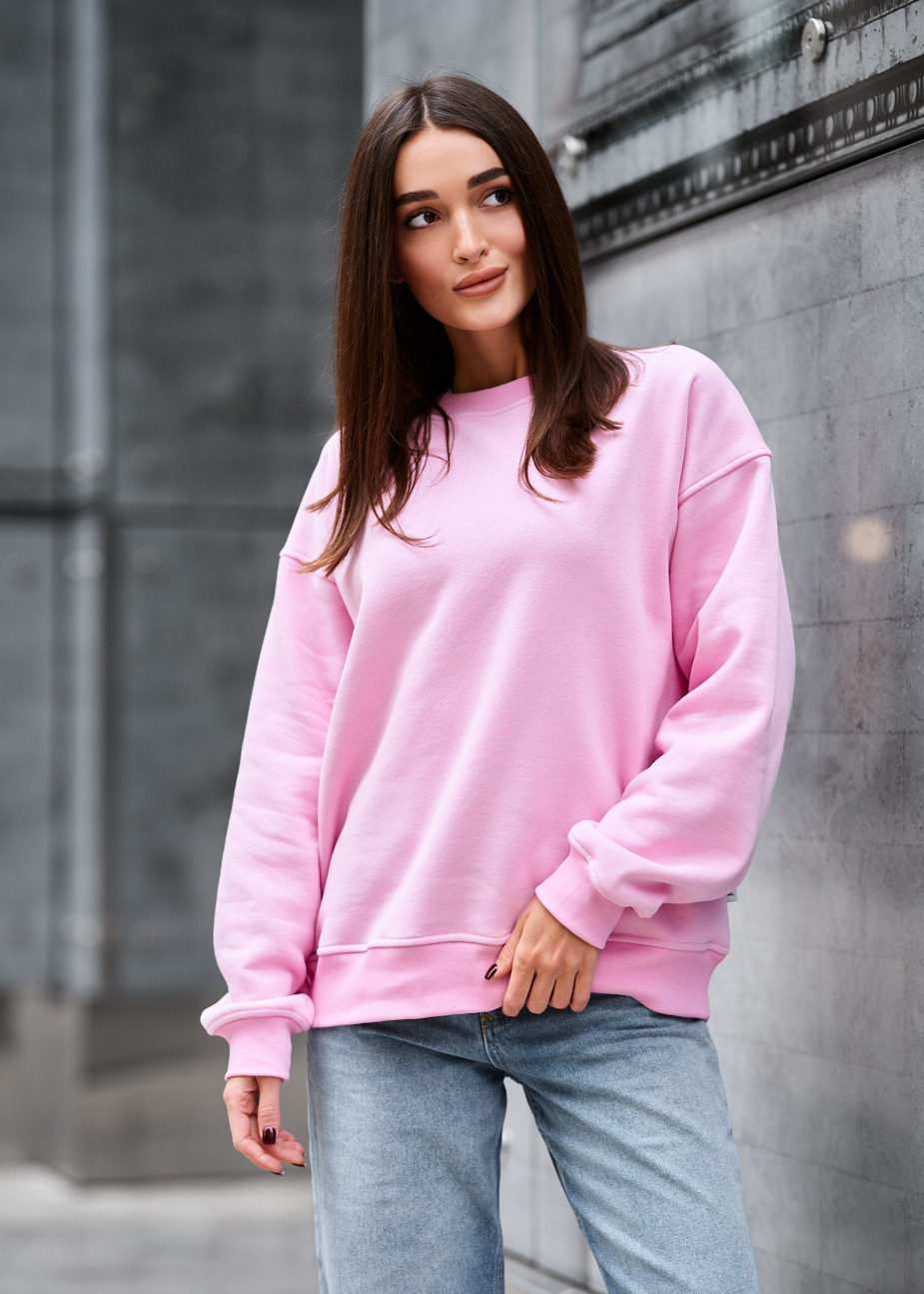 Bluza Staff pink oversize fleece