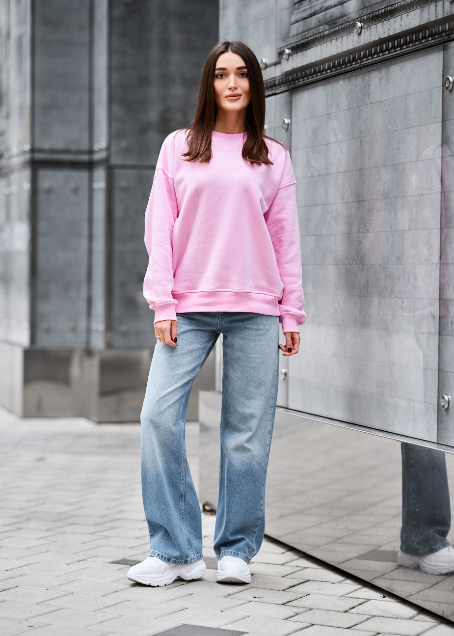 Bluza Staff pink oversize fleece