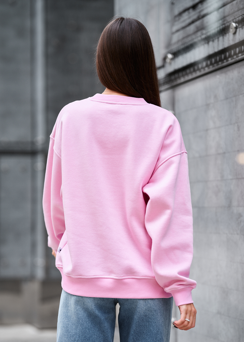 Bluza Staff pink oversize fleece