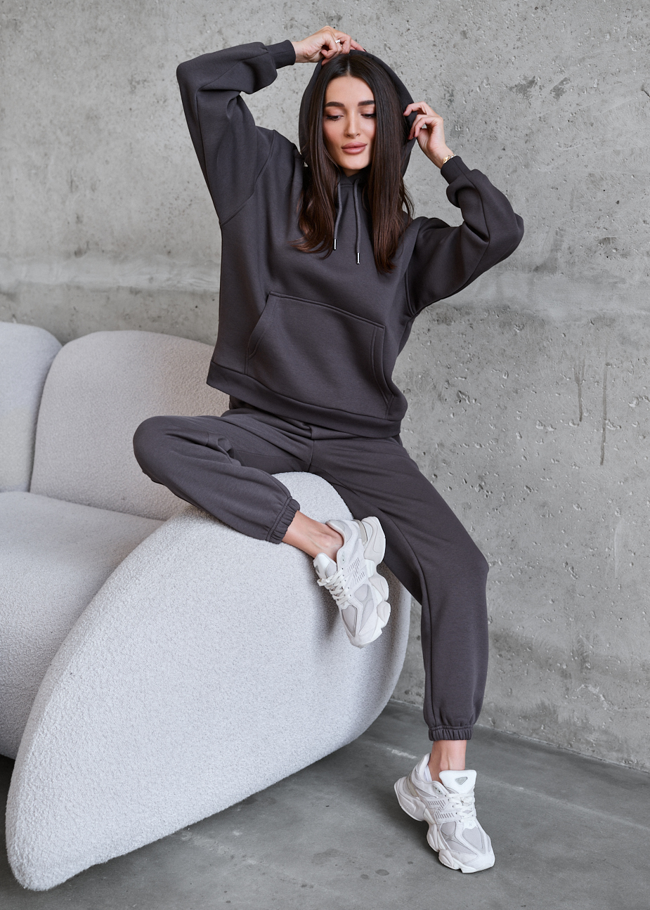 Dres damski Staff lo dark gray oversize fleece