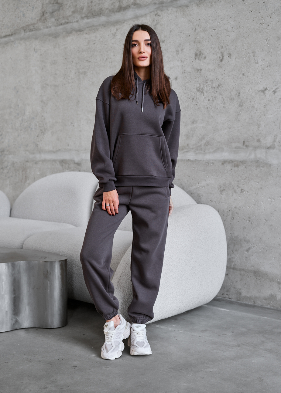 Dres damski Staff lo dark gray oversize fleece