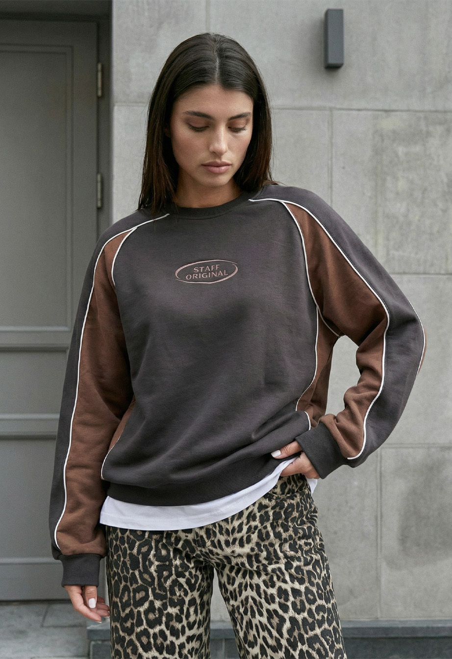 Bluza Staff oce gray & brown