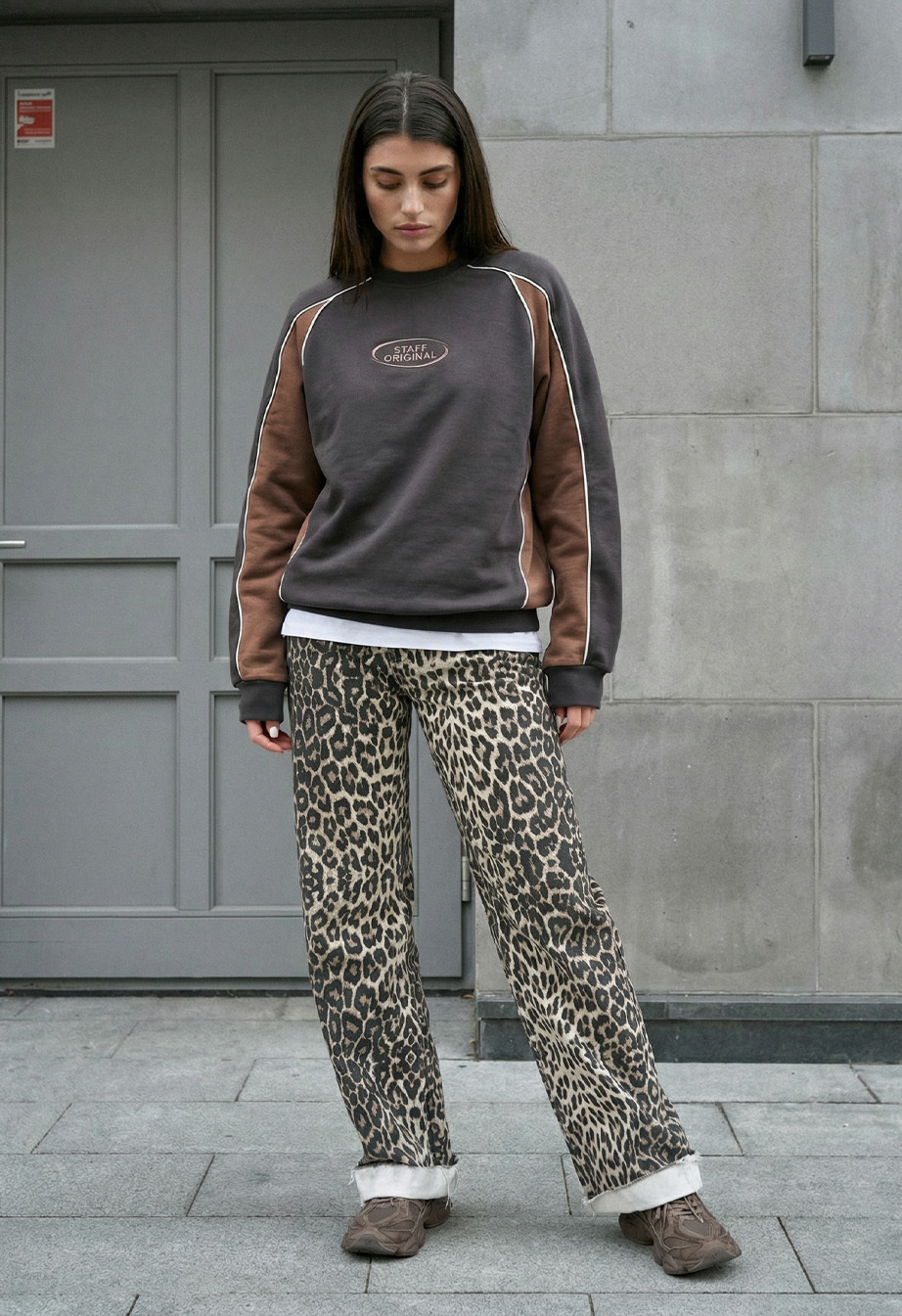 Bluza Staff oce gray & brown