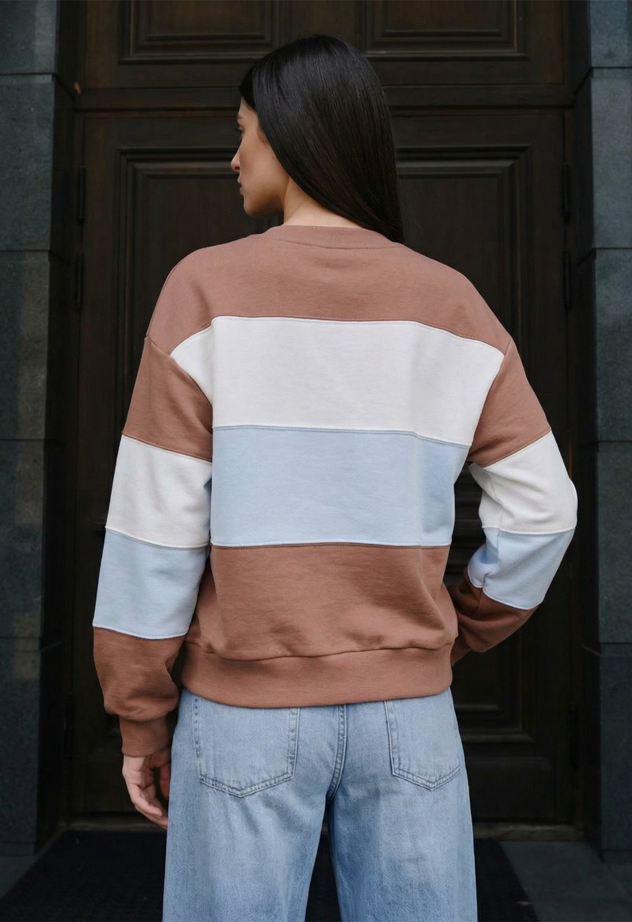 Bluza Staff met brown/white/light blue