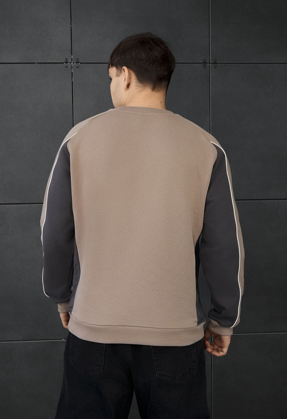 Bluza Staff ke brown & dark gray reflective