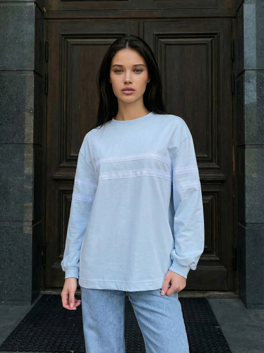 Longsleeve Staff hai light blue