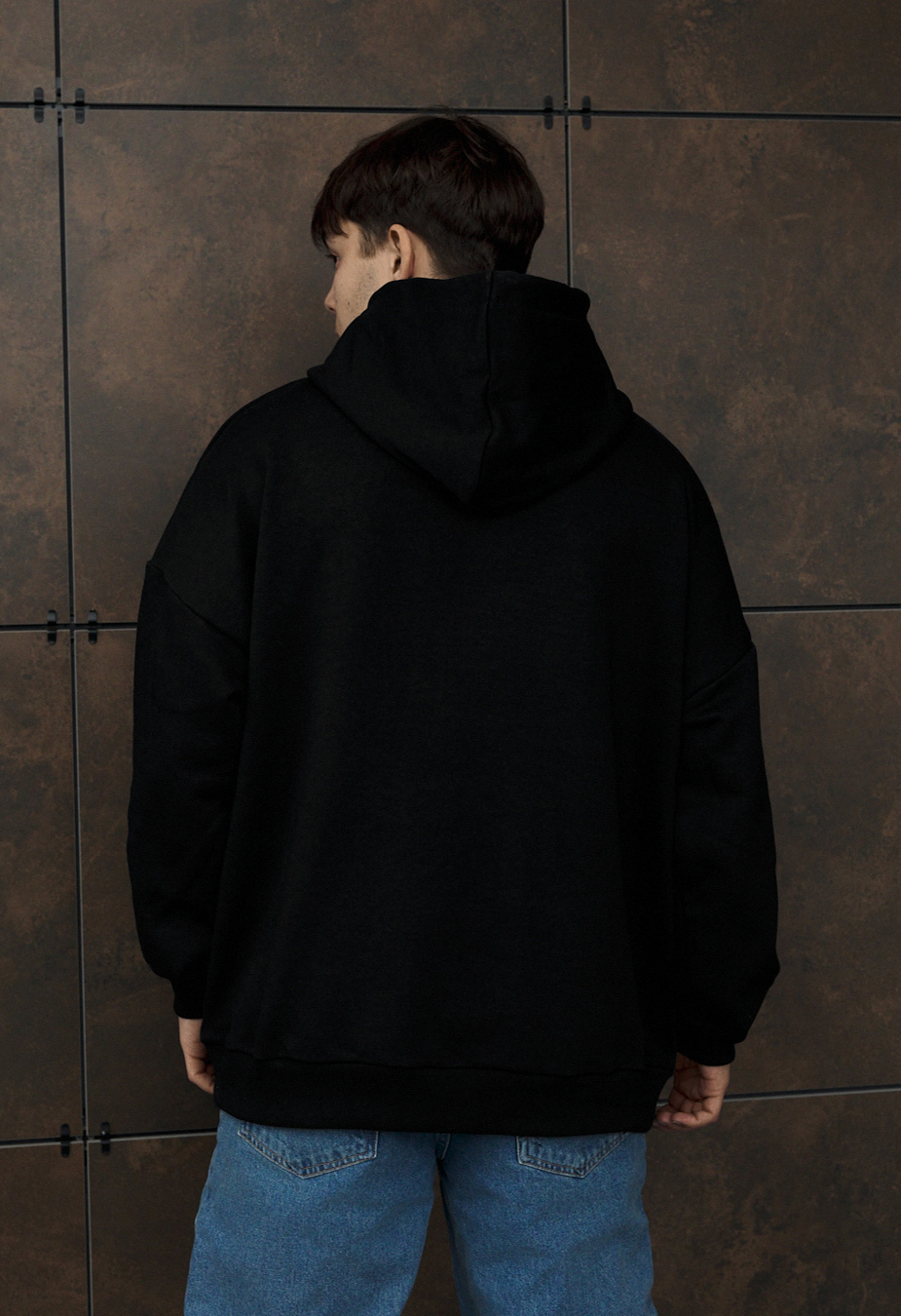 Bluza Staff dark black logo oversize
