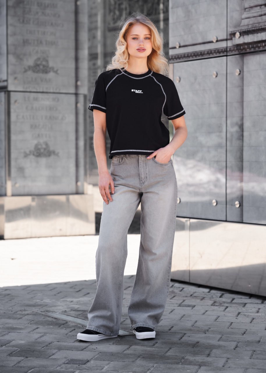 Koszulka Staff te logo black reglan