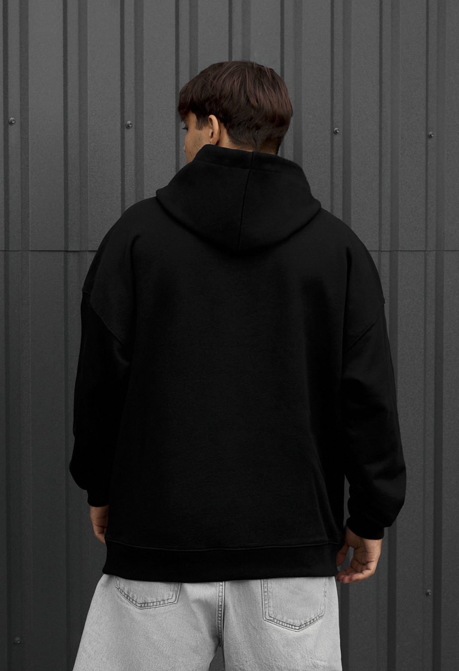 Bluza logo black oversize reflective