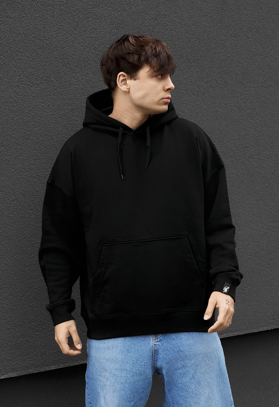 Bluza basic black oversize