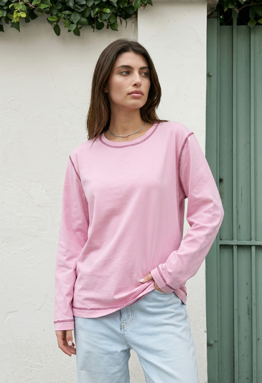Longsleeve Staff key pink