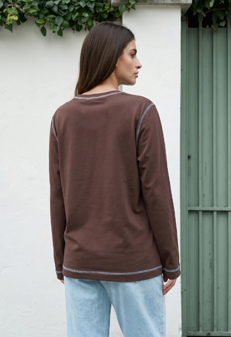 Longsleeve Staff key brown