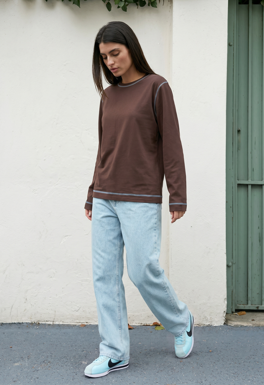 Longsleeve Staff key brown