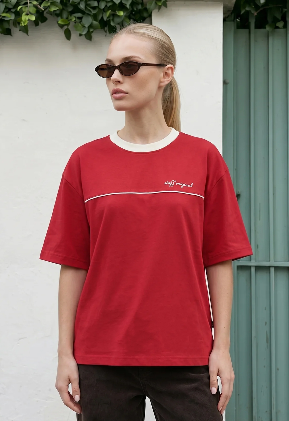 Koszulka Staff ad red original oversize