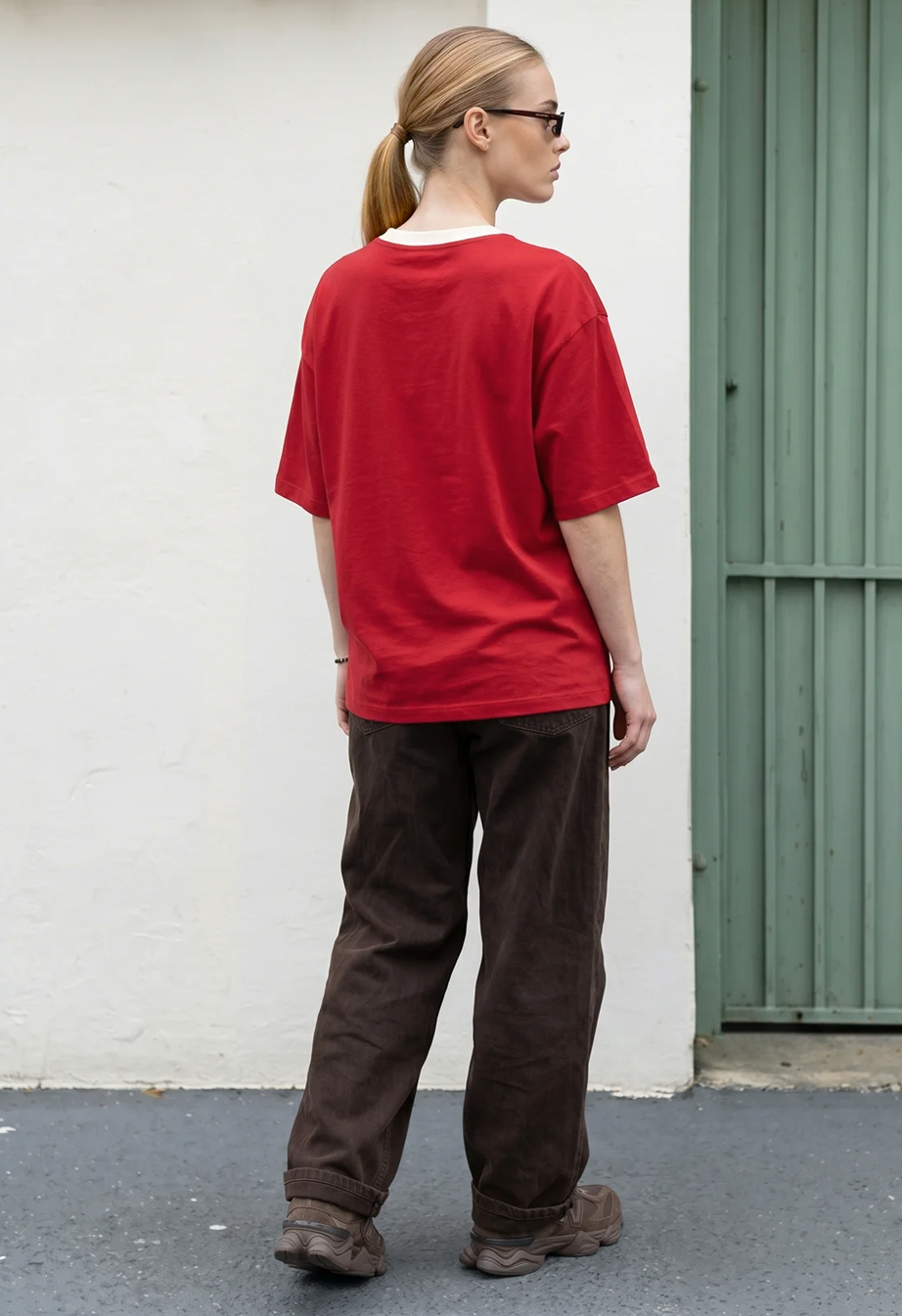 Koszulka Staff ad red original oversize