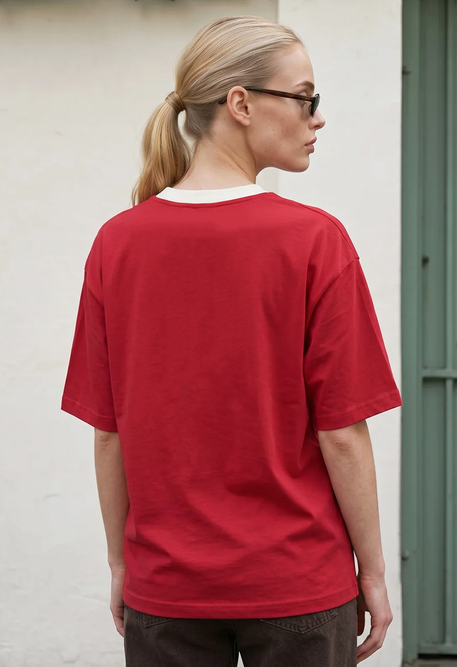 Koszulka Staff ad red original oversize