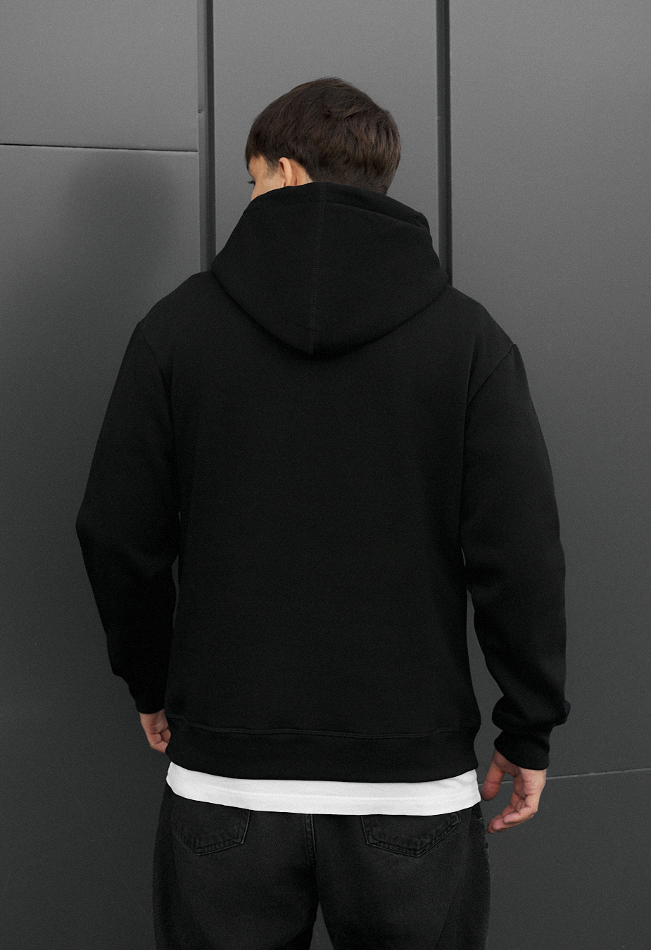 Bluza z kapturem Staff black basic fleece