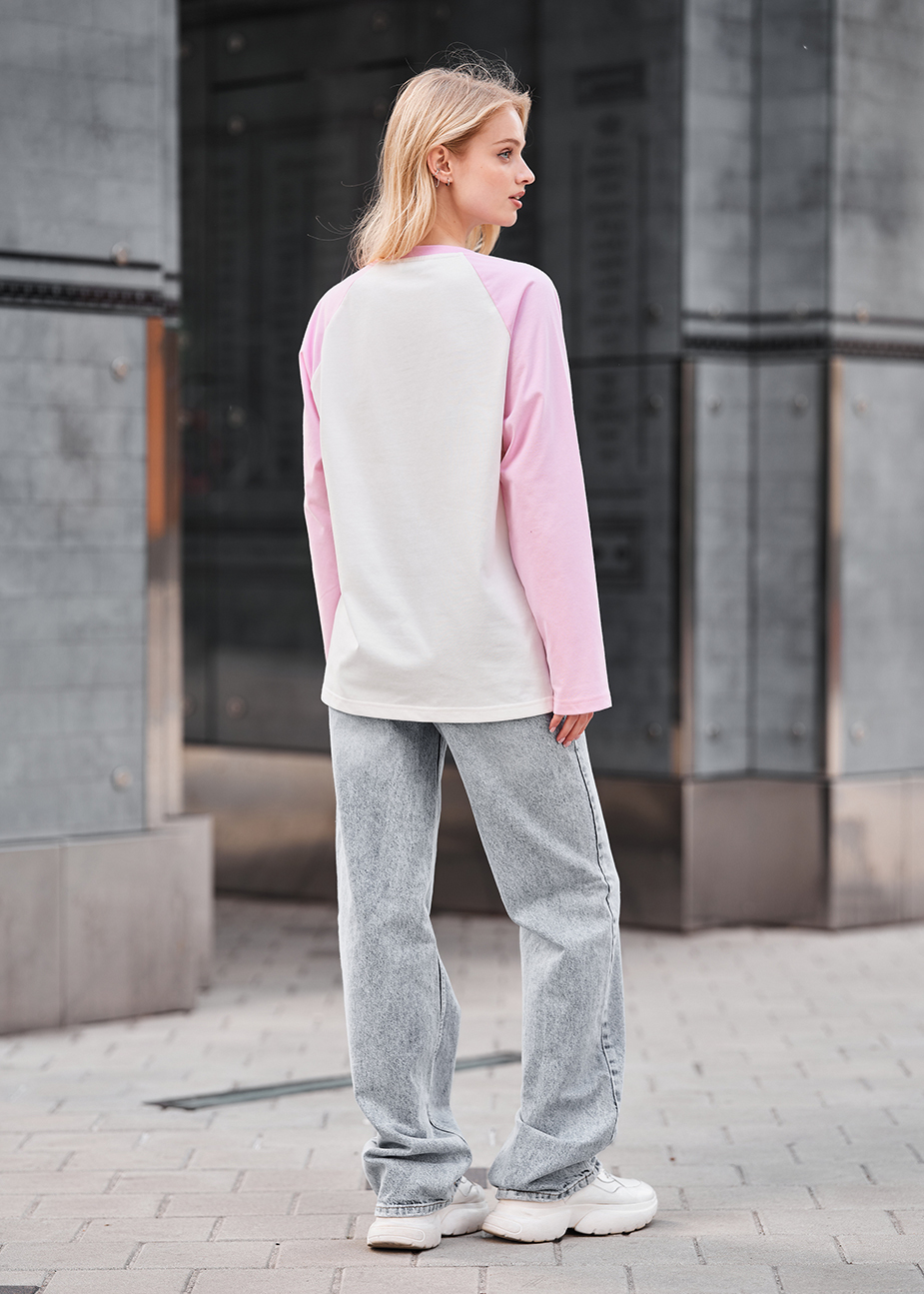Longsleeve Staff ves white & pink