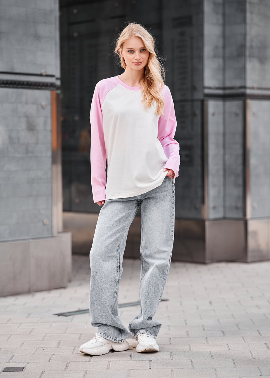 Longsleeve Staff ves white & pink