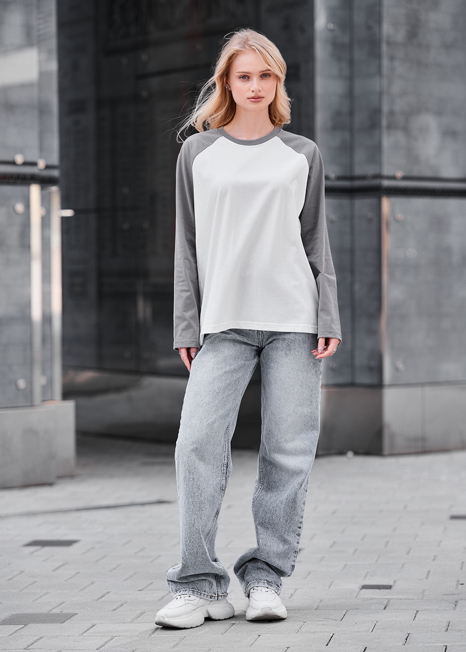 Longsleeve Staff ves white & gray