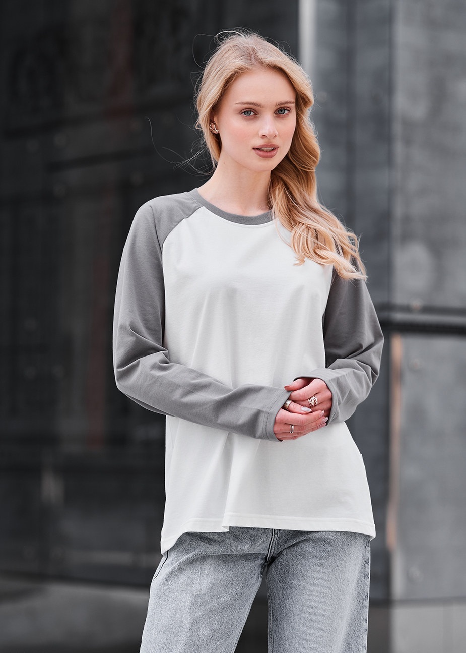 Longsleeve Staff ves white & gray