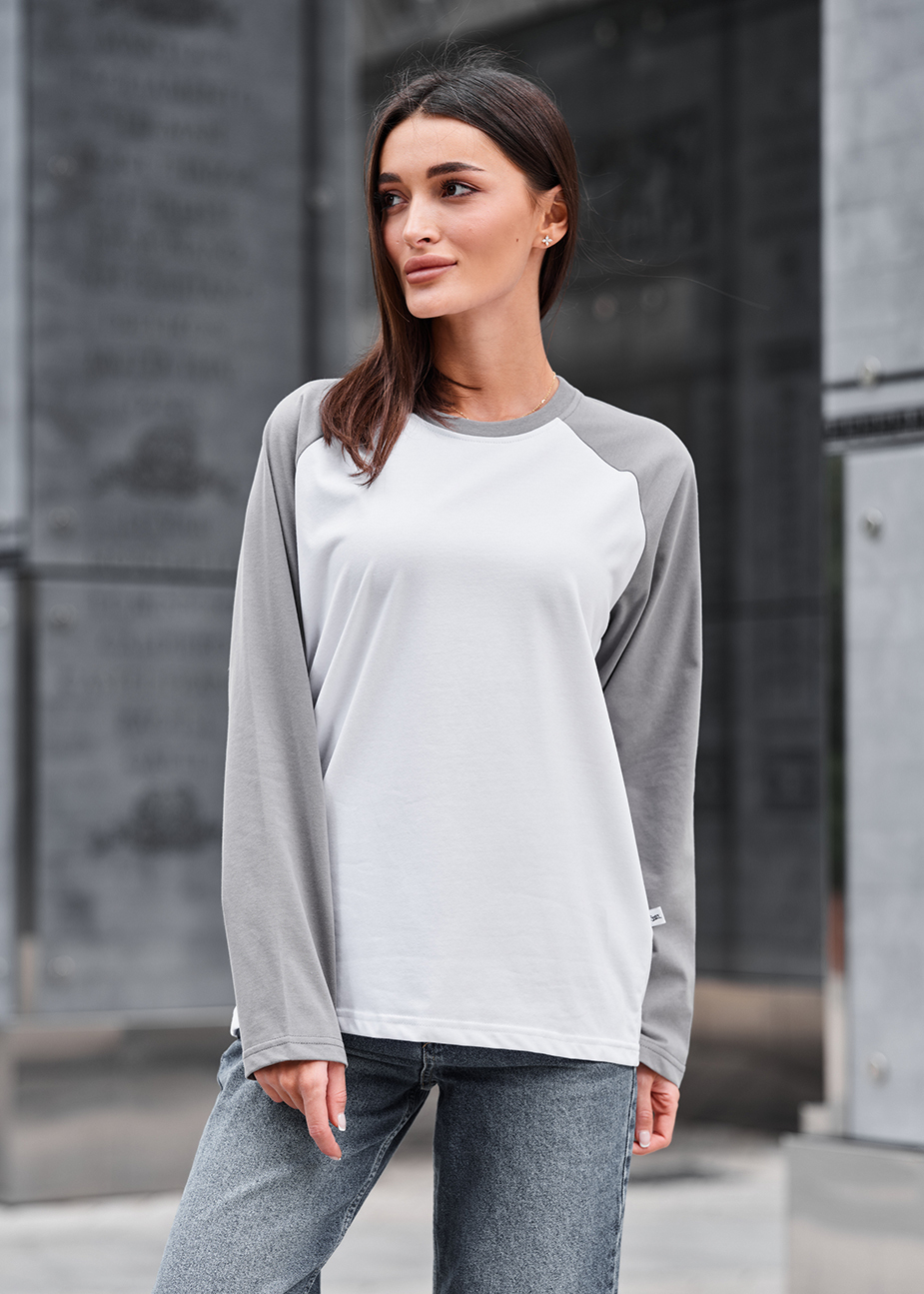 Longsleeve Staff ves white & gray