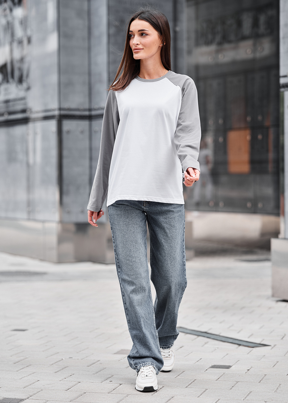 Longsleeve Staff ves white & gray