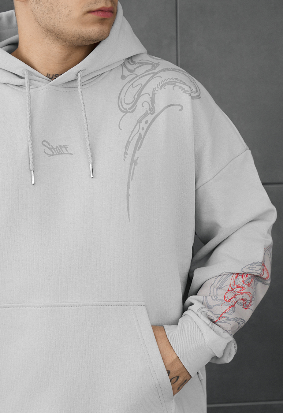 Bluza Staff logo & snake oversize