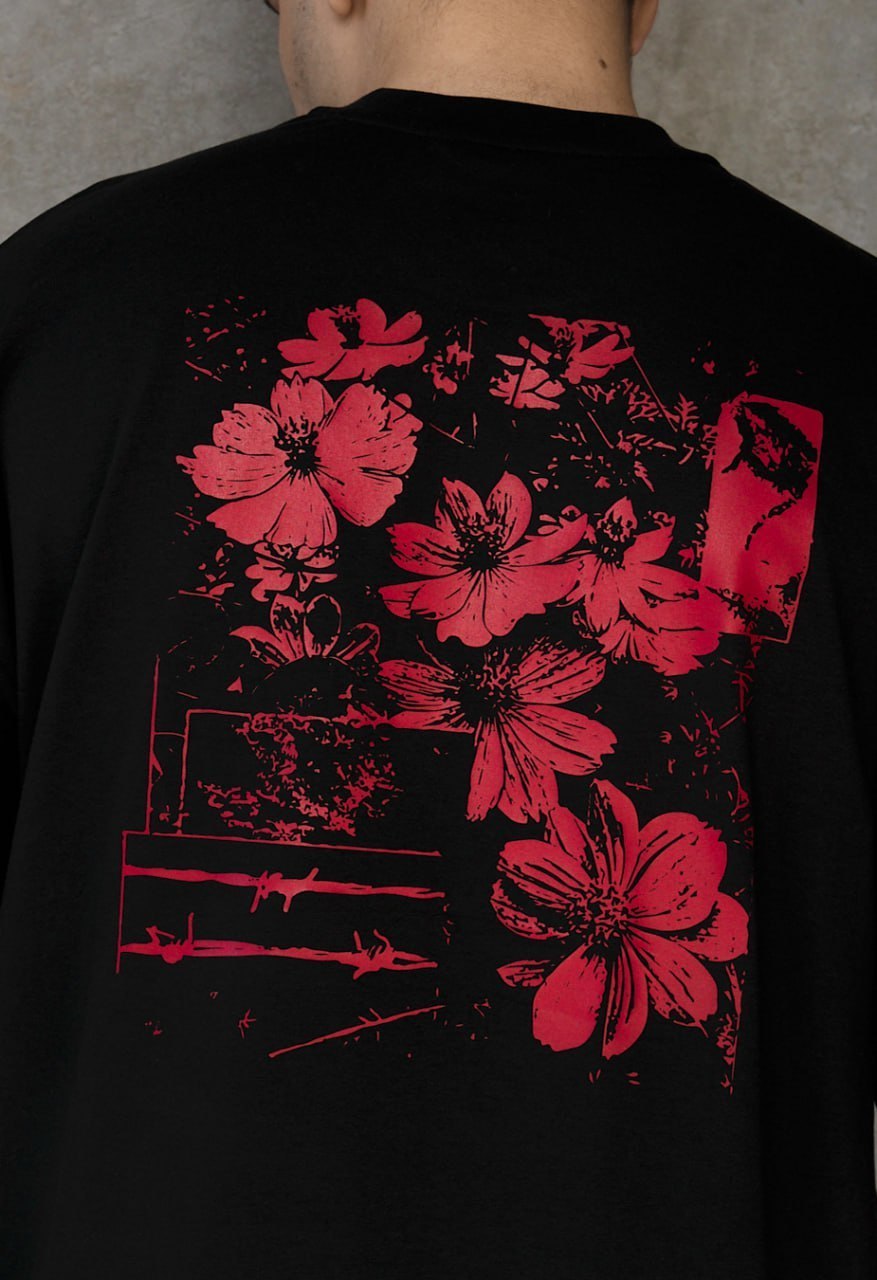 Koszulka Staff red flowers oversize