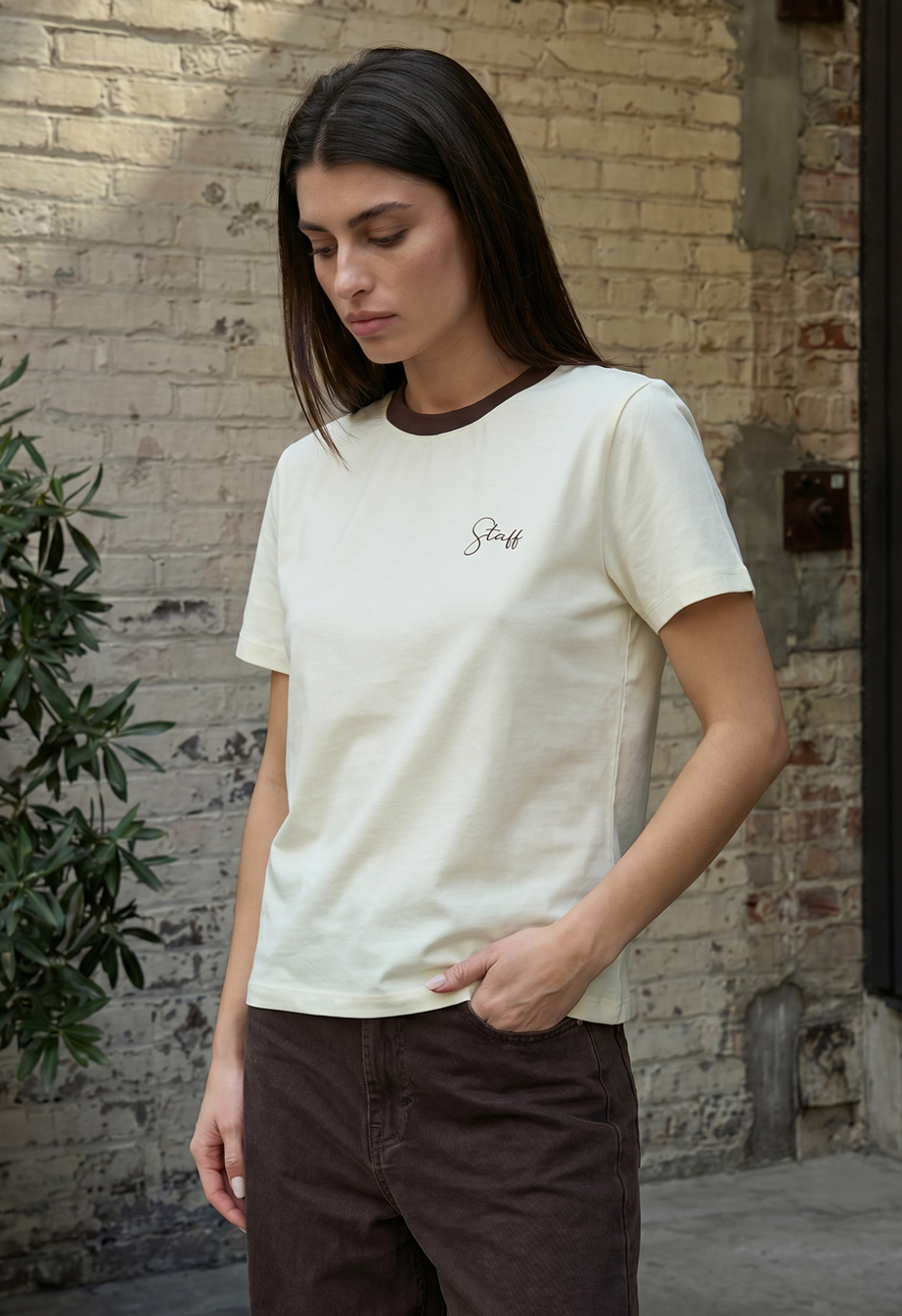 Koszulka Staff milk & brown logo