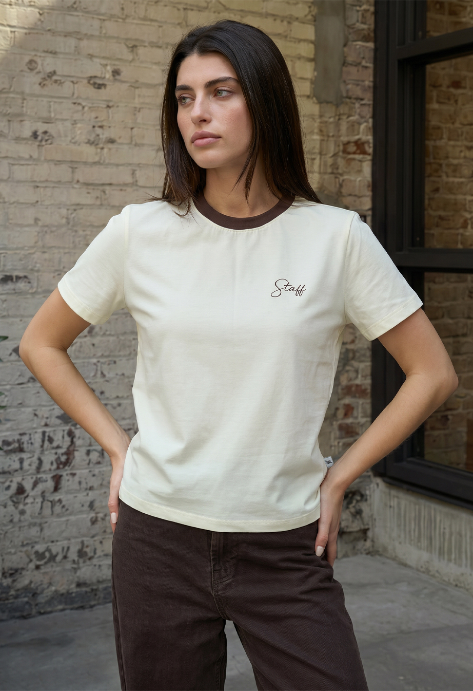 Koszulka Staff milk & brown logo