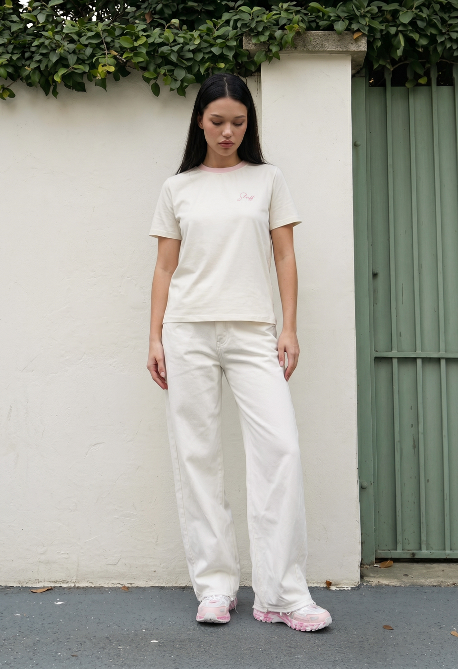 Koszulka Staff white & powder logo