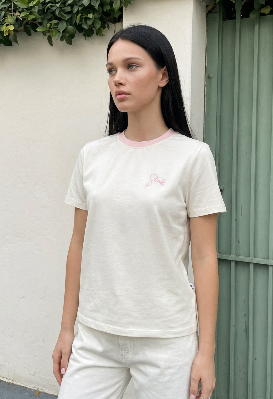 Koszulka Staff white & powder logo