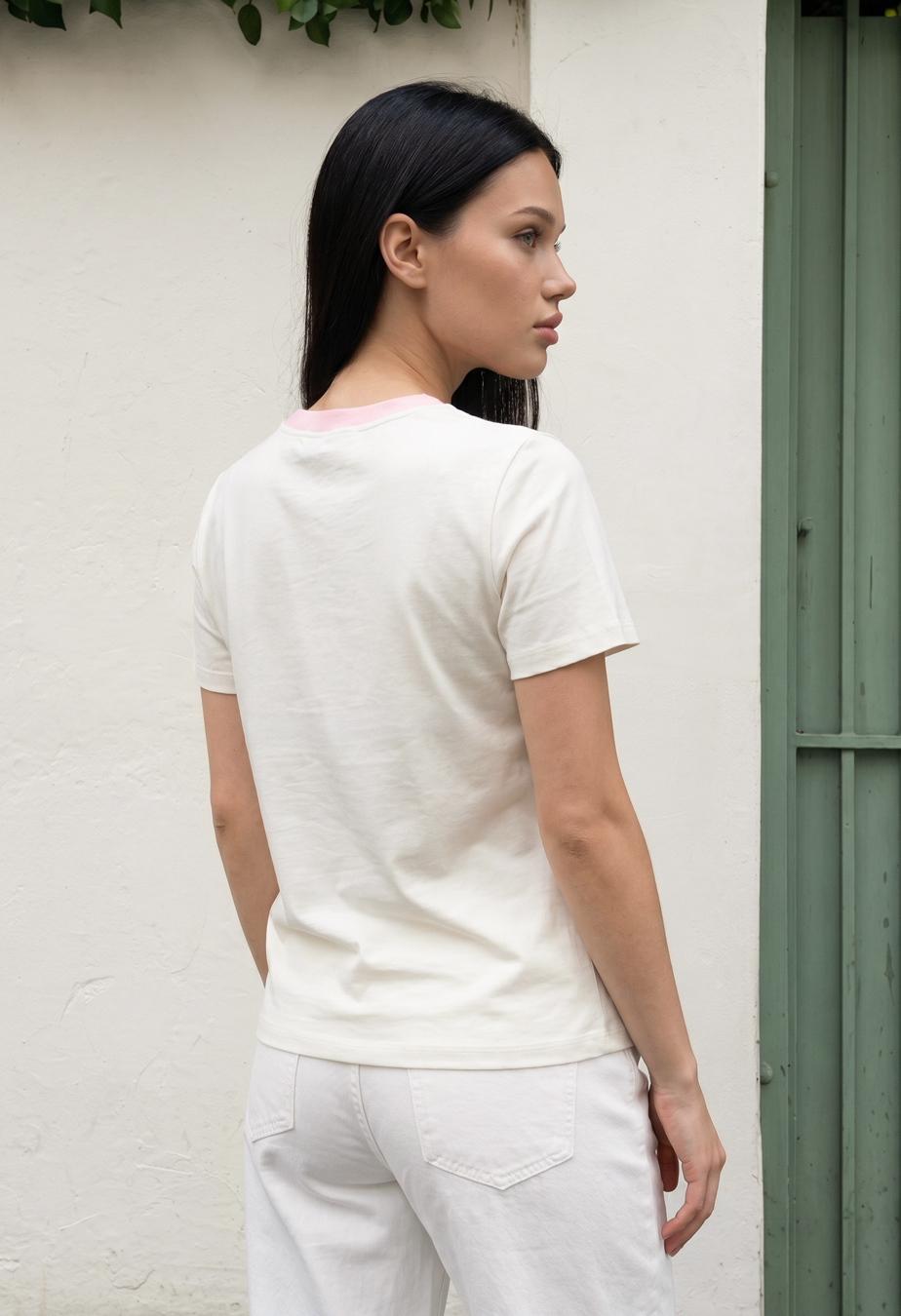 Koszulka Staff white & powder logo