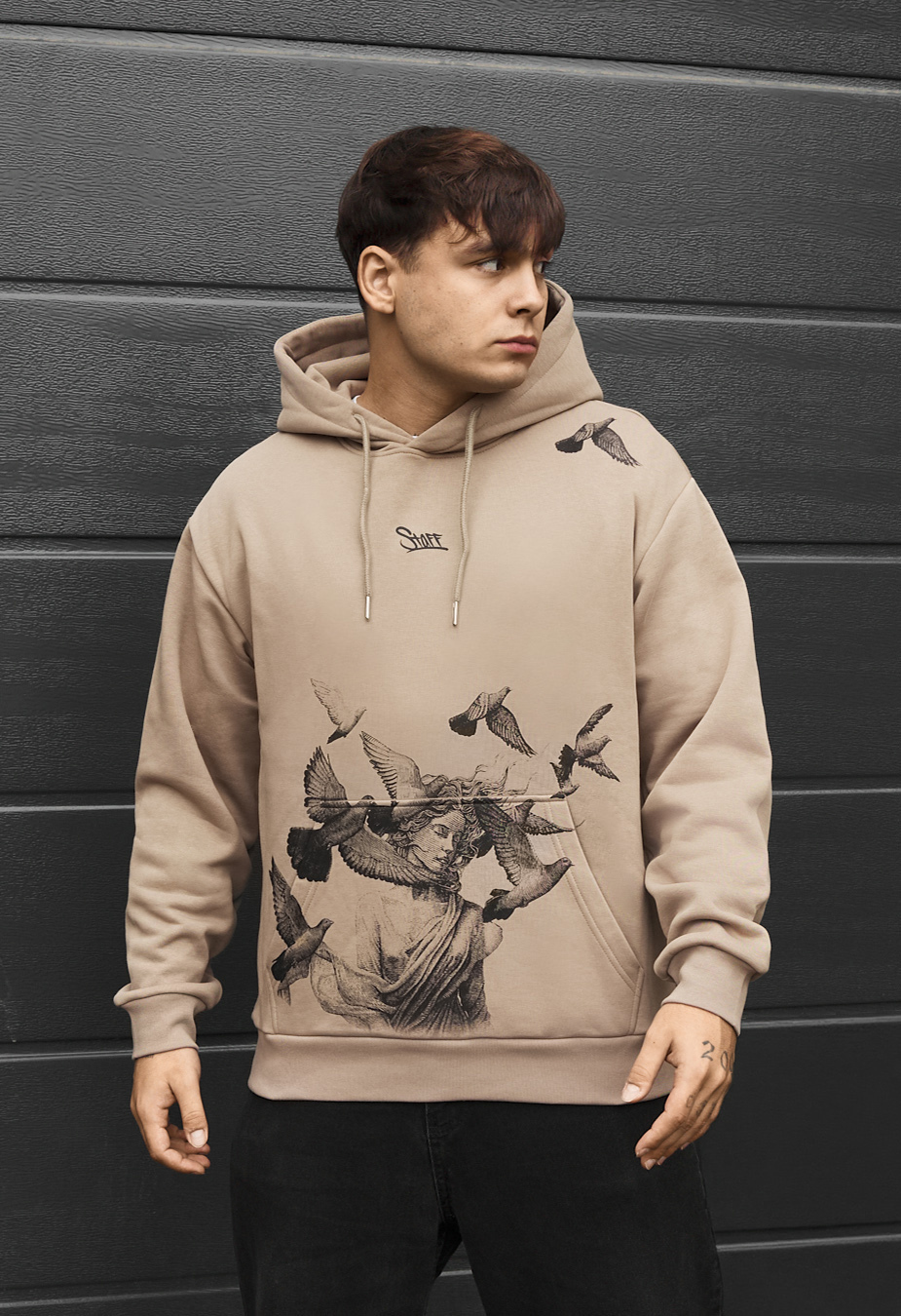 Bluza Staff angels & doves logo oversize fleece