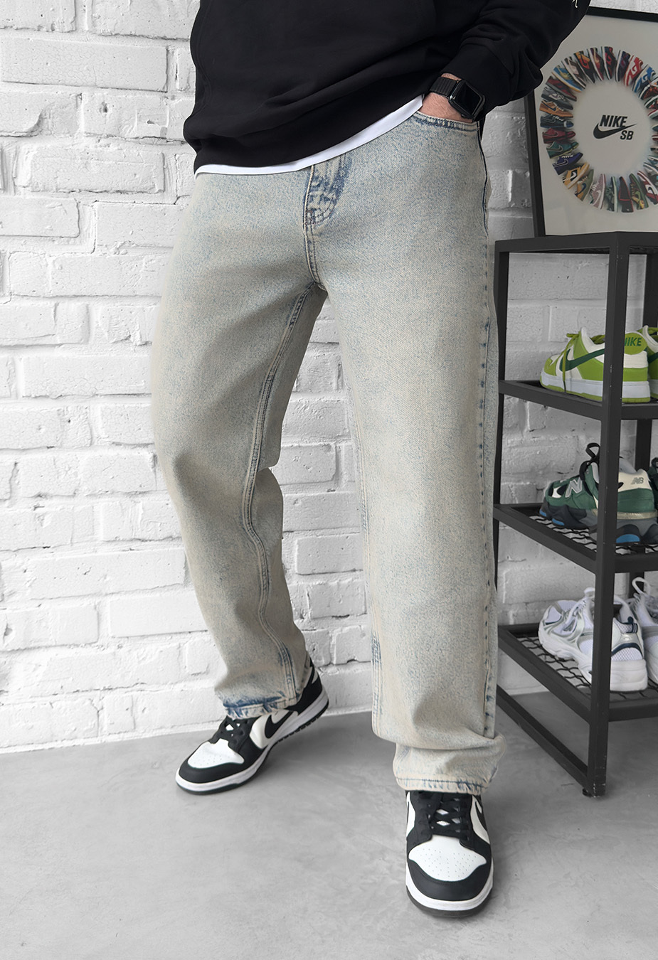 Dżinsy Staff 9671 blue gray baggy