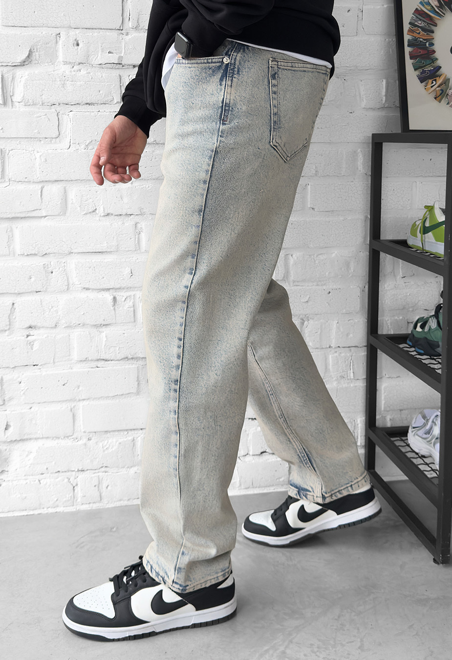 Dżinsy Staff 9671 blue gray baggy