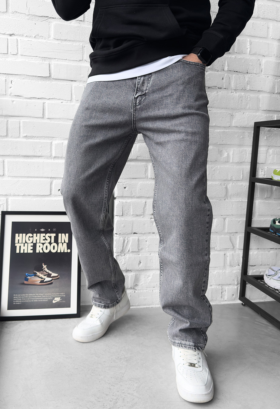 Dżinsy Staff 9671 gray baggy