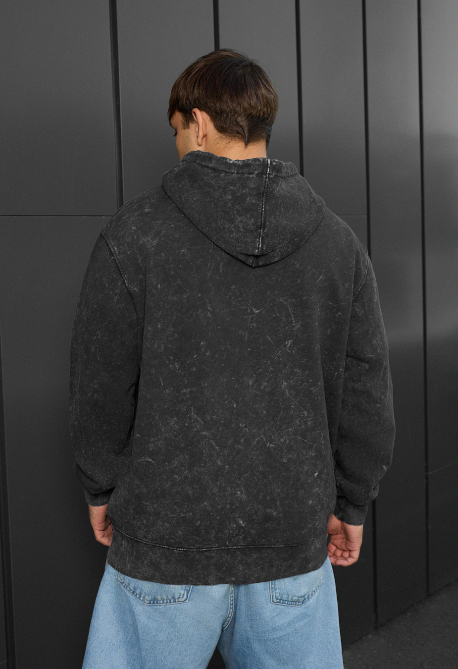 Bluza z kapturem Staff va dark gray oversize