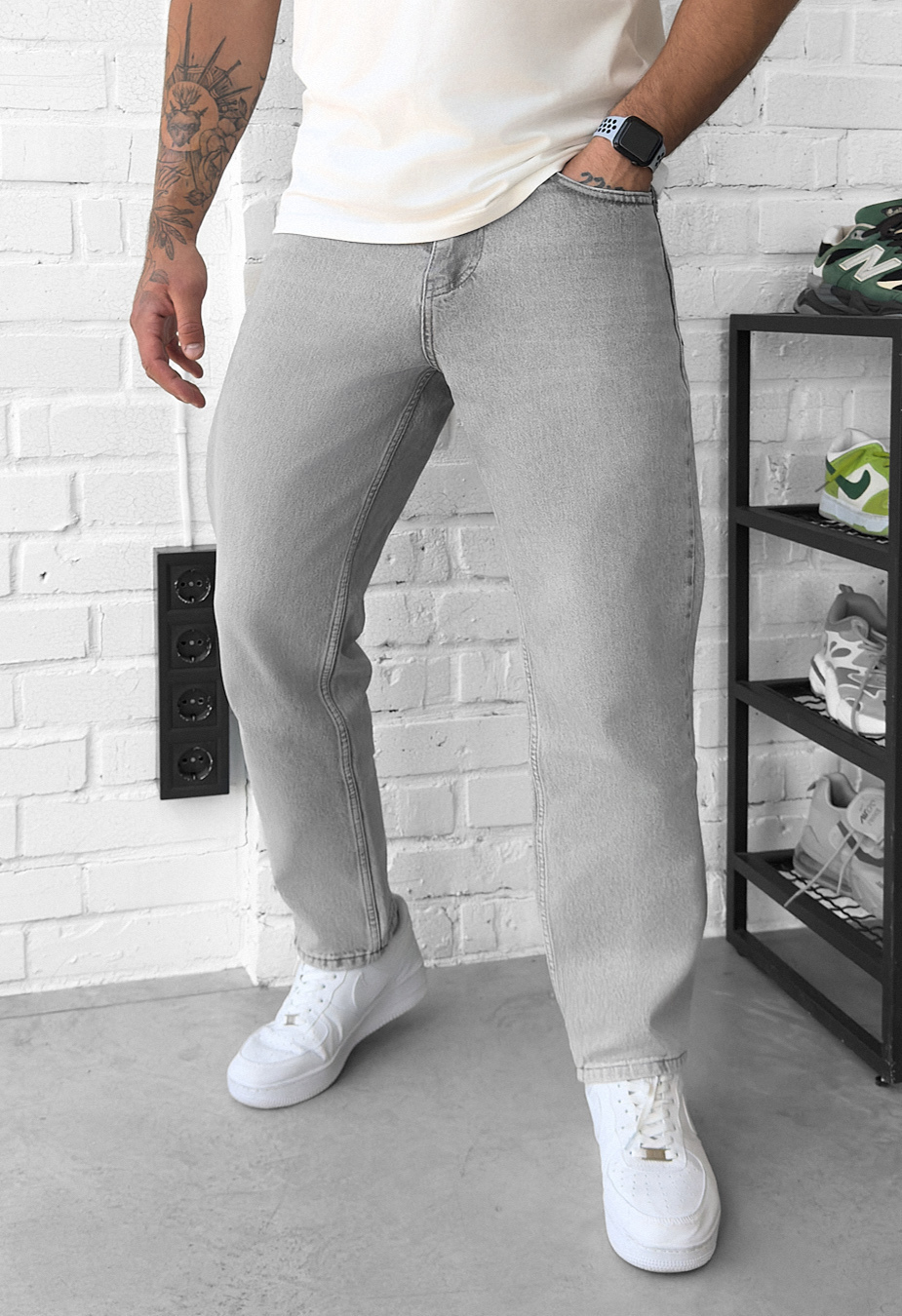 Dżinsy Staff 38 light gray