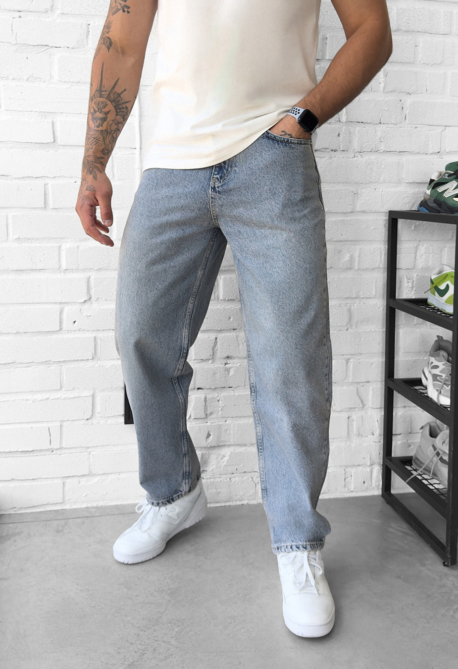 Dżinsy Staff 2206 blue gray baggy