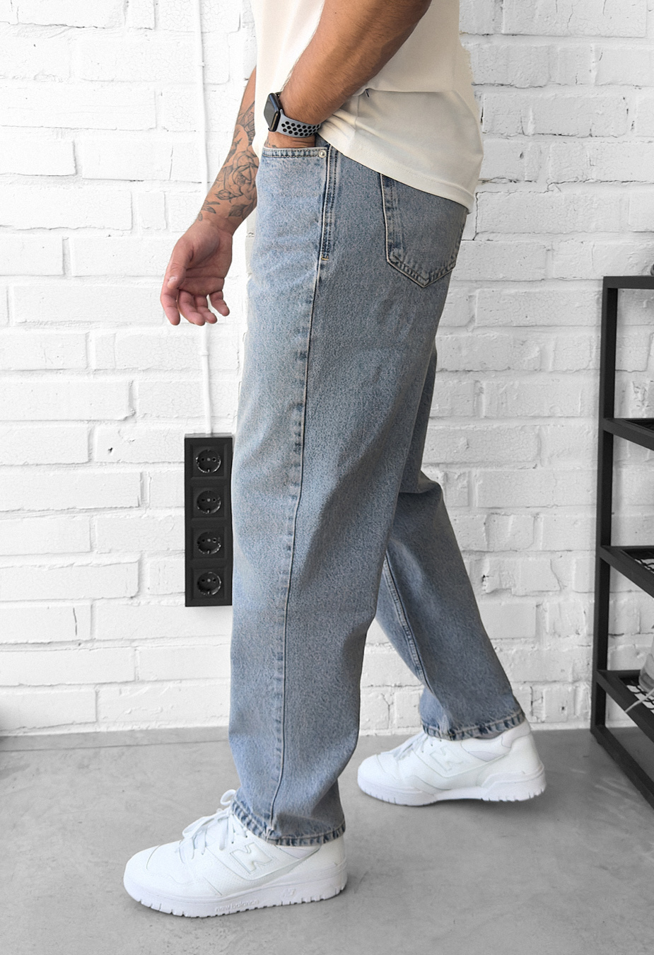 Dżinsy Staff 2206 blue gray baggy