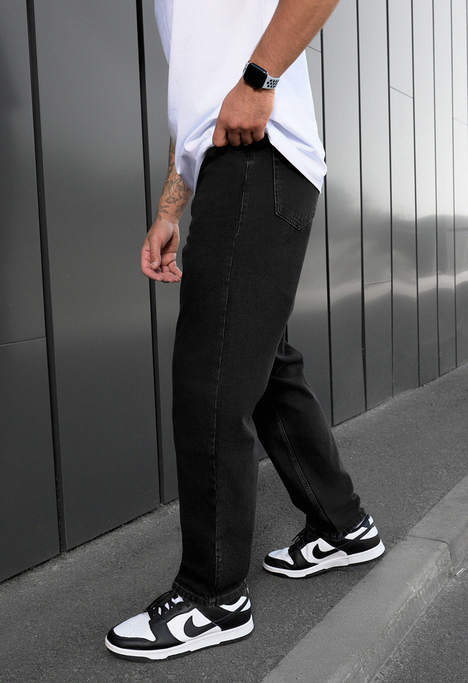 Dżinsy Staff 2206 black baggy