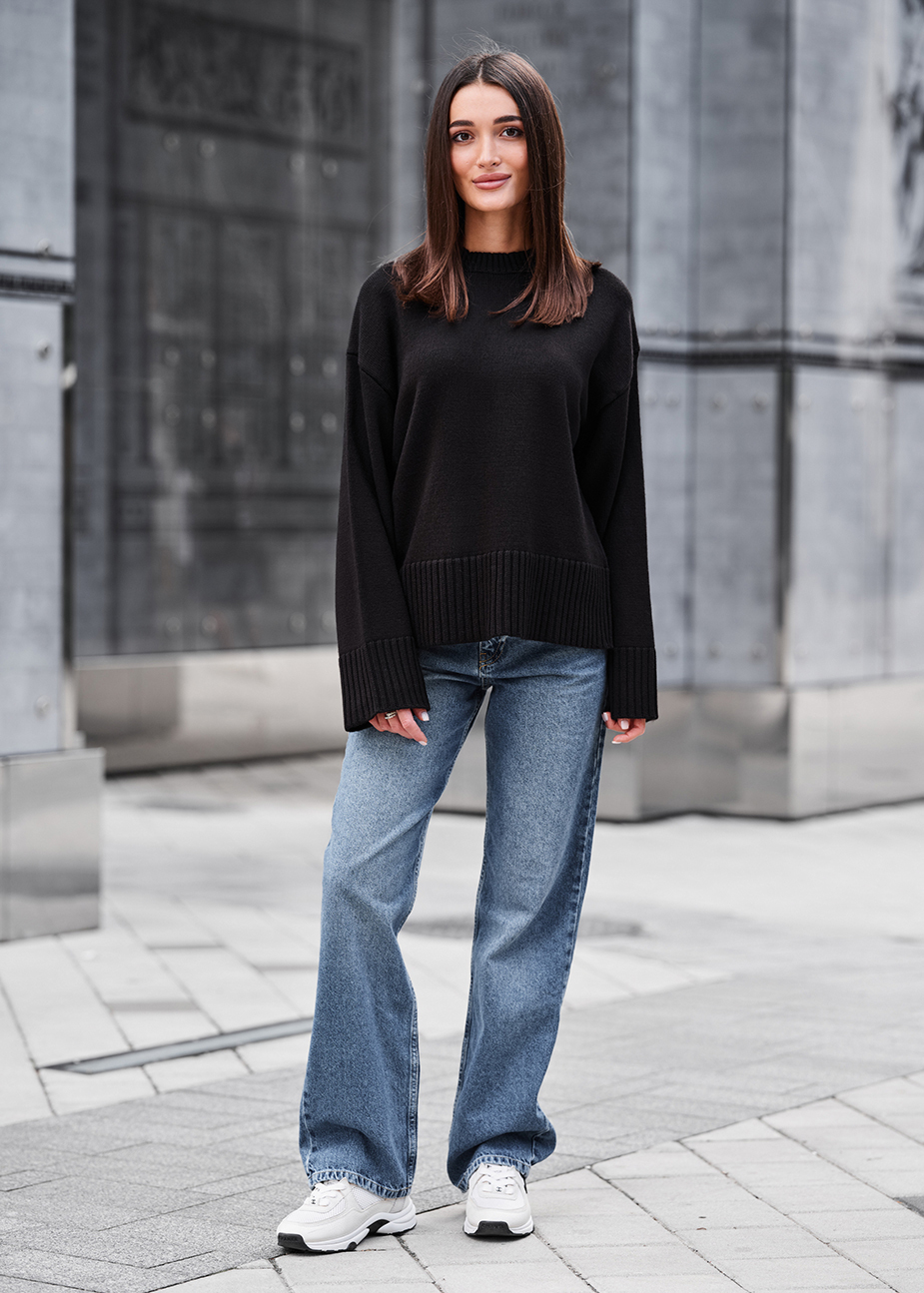 Sweter Staff oli black oversize