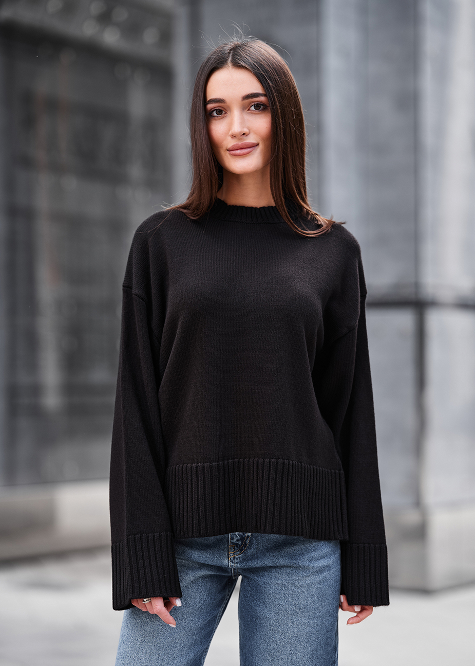 Sweter Staff oli black oversize