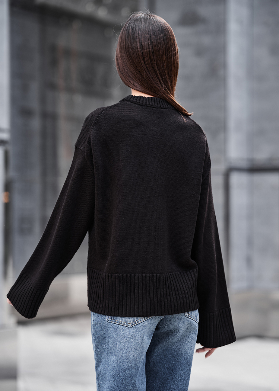 Sweter Staff oli black oversize